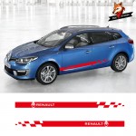 Customized Sport Styling Vinyl Decal Side Skirt Stripe Car Body DIY Customized Stickers For Renault Sandero Twingo